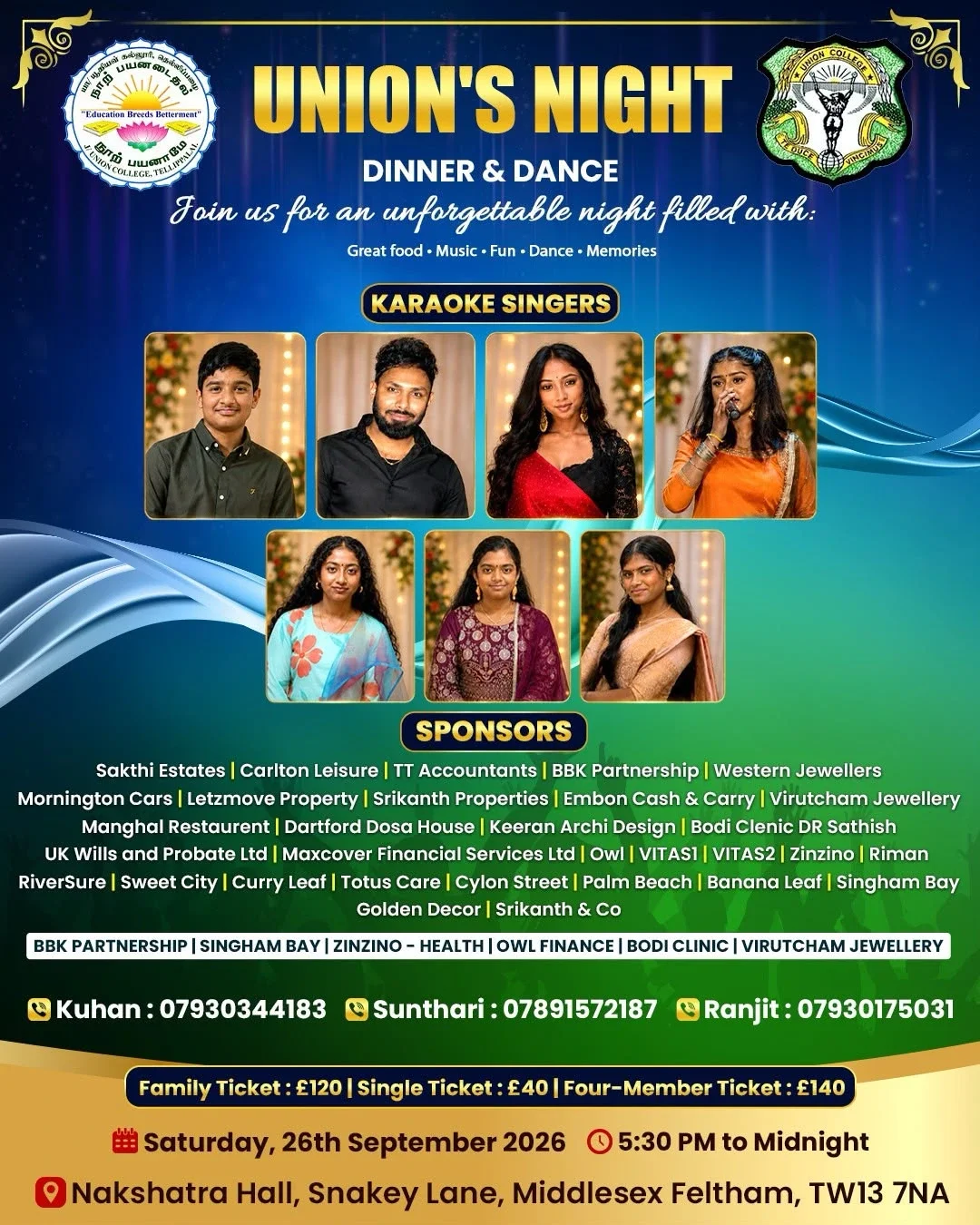 Union's Night Dinner & Dance