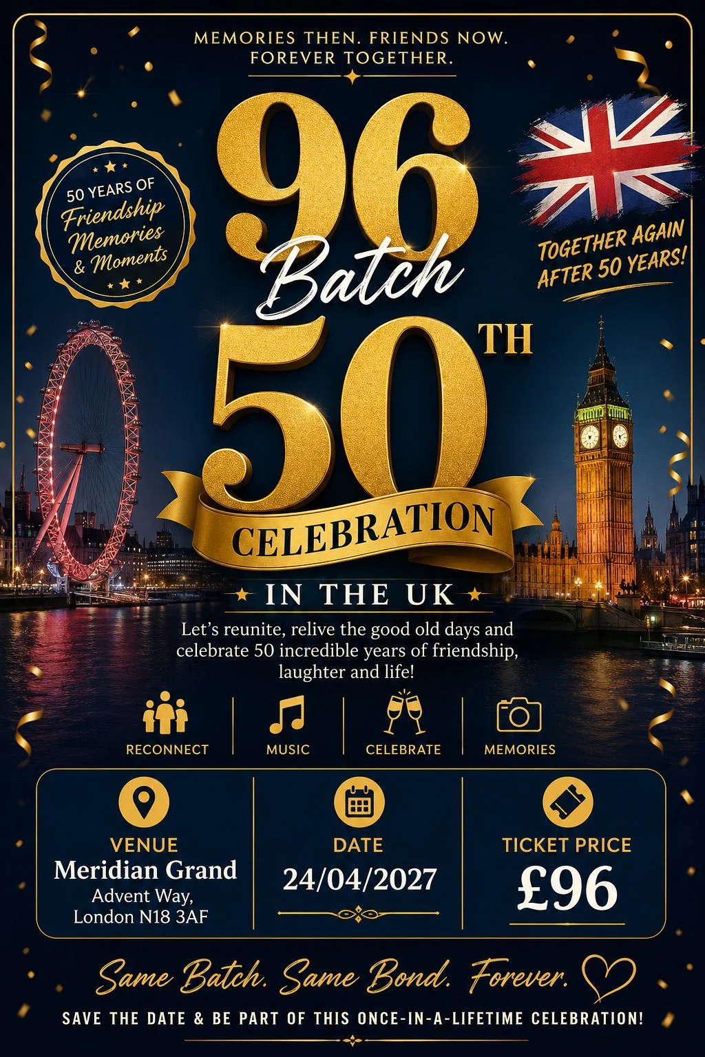96 Batch 50th Celebration in the UK