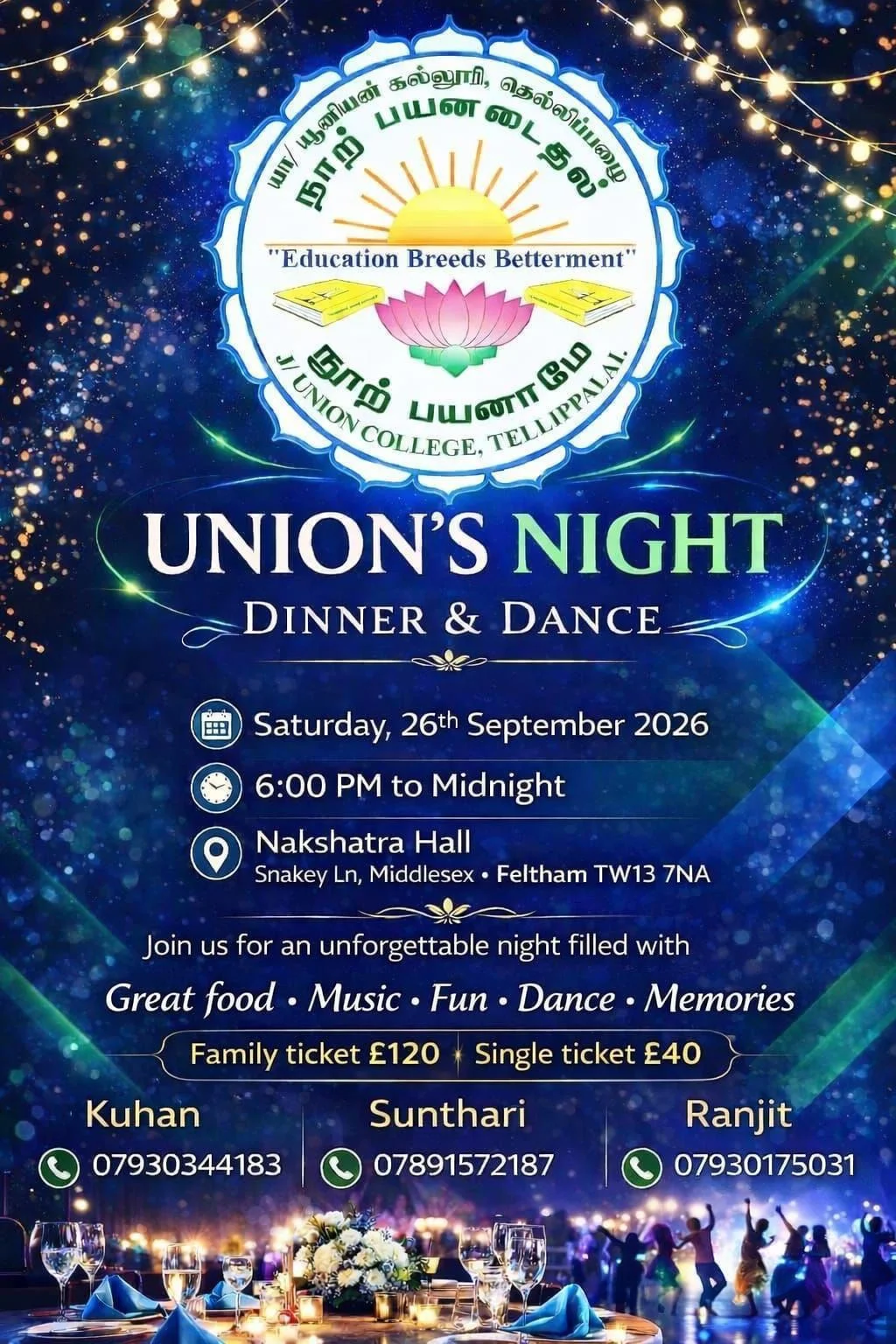 Union's Night Dinner & Dance